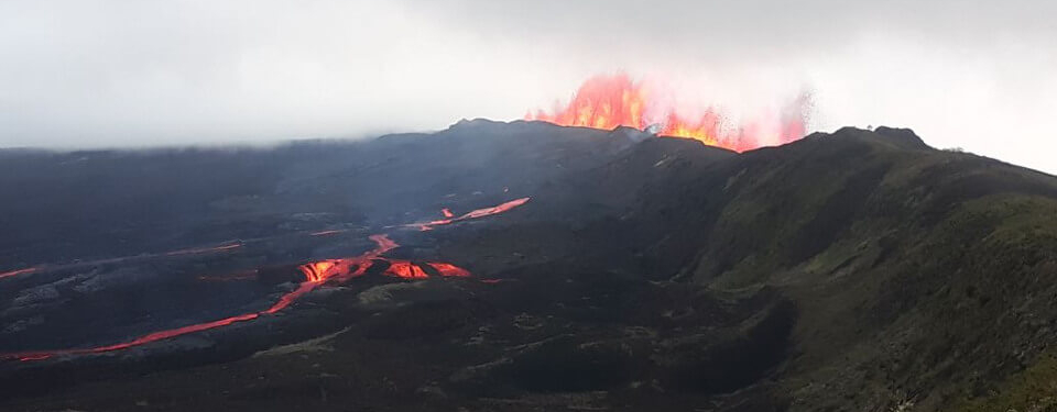 Sierra Negra volcanic eruption in Galapagos islands, 2018